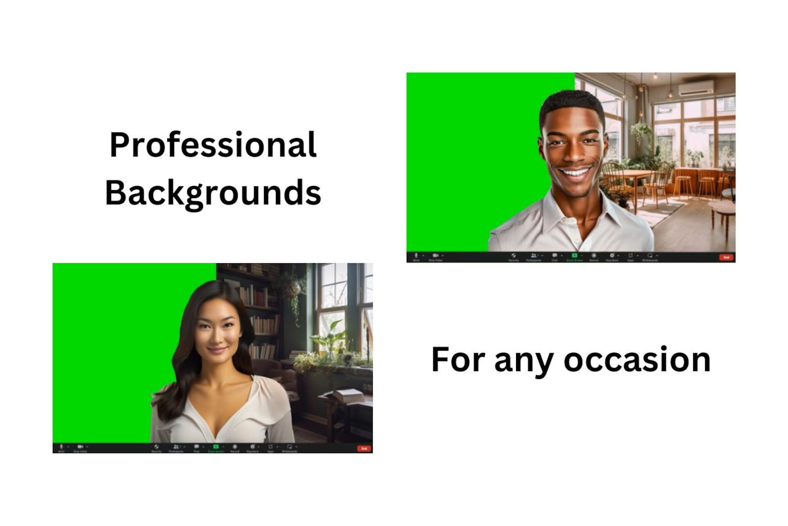 2 Zoom Backgrounds, Zoom Background Office, Zoom Background Home Office