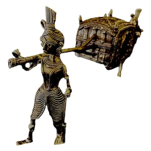 Dokra  art  -   Palki carrying Indian bride