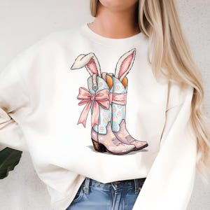 Howdy Easter Png, Western Easter Bunny PNG, Cowboy boots Easter, Happy Easter Png, Funny Easter Png, Retro Easter Shirt