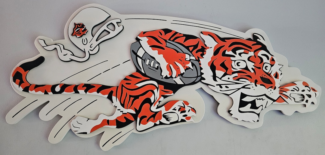 Cincinnati Bengals Retro Logo Wood Sign - Etsy