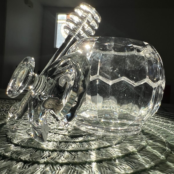 Honey Jar With Dipper Etsy