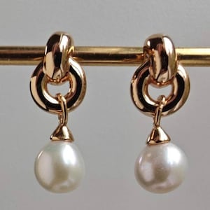 Small Baroque freshwater pearl earrings