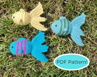 Amigurumi Fisch Häkelanleitung: Stofftier (PDF-Muster)