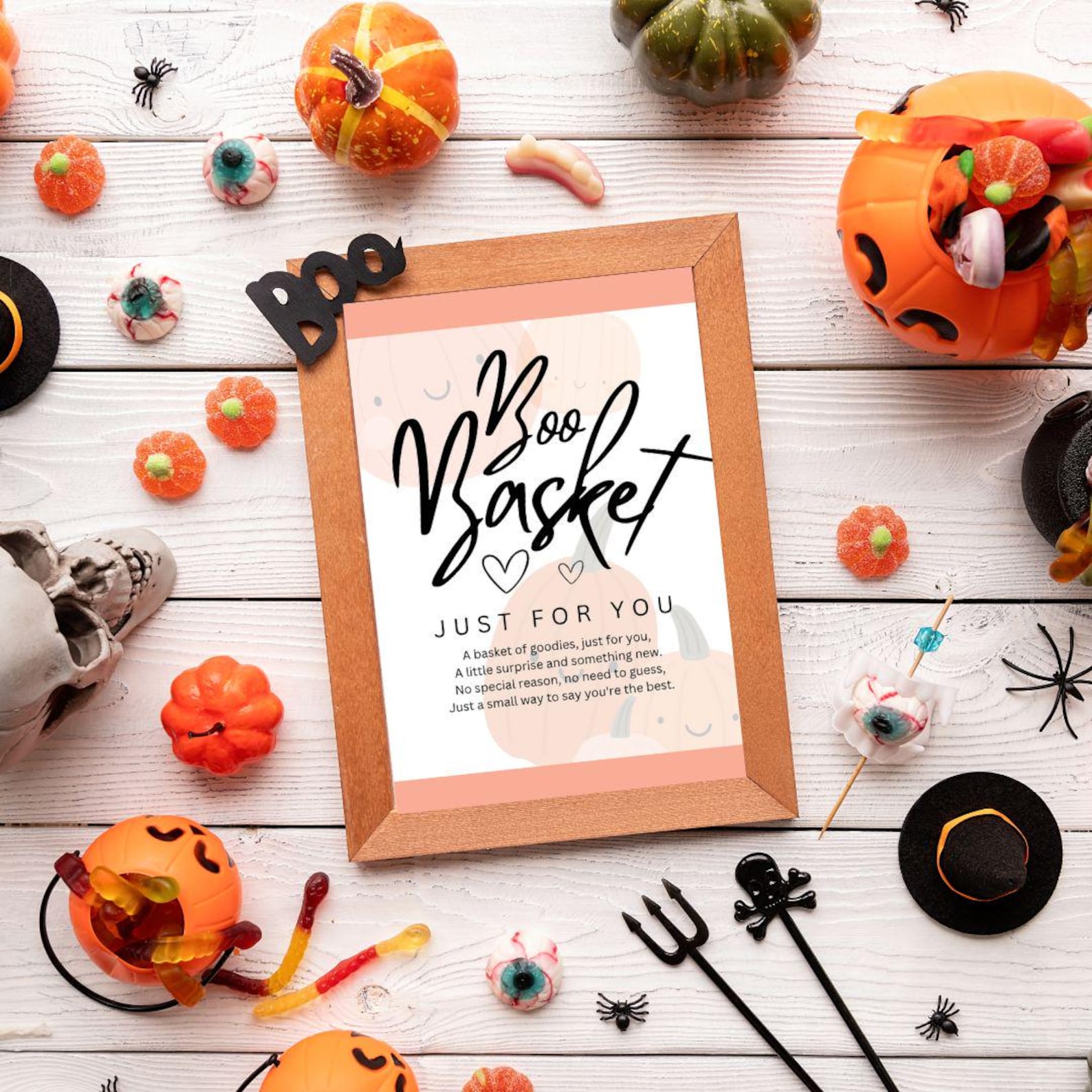 Boo Basket Printable Digital Downloads Including Gift Tag, Gift Card ...