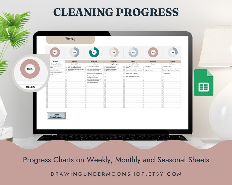 Ultimate Household Cleaning Checklist Spreadsheet, Track and Monitor ...