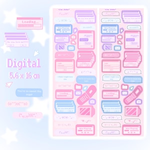 Digital World Sticker, Deko Sticker, Journaling Sticker, Kpop Polco, Niedliche Sticker, Bullet Journal, Toploader Deko, Scrapbooking