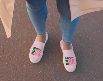 Alpha Kappa Alpha Women’s slip-on canvas shoes