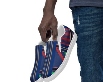 Black Diaspora p2 Men’s slip-on canvas shoes