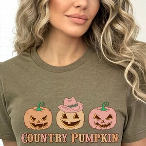 Retro Western Country Pumpkin Halloween Shirt, Halloween Gift, Fall Shirt, Gift For Her, Thanksgiving Shirt, Thanksgiving Gift, Cowboy Shirt