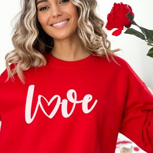 Cute Heart Shaped Valentines Sweater, Love Sweatshirt, Be Mine Sweater, Heart Sweatshirt, Valentines Gift, Gift For Her, Gift For Women