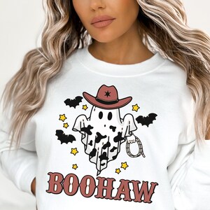 Retro Womens Halloween Party Sweatshirt, Funny Western Sweatshirt, Vintage, Ghost, Halloween Gift, Trendy Sweater,Gift For Her,Spooky Season