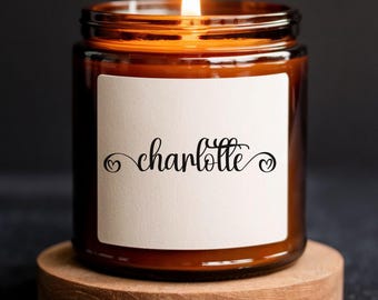 Personalized Name Candle, Custom Gift for Bridesmaid, Wedding, Mothers, Birthday, Father’s Day