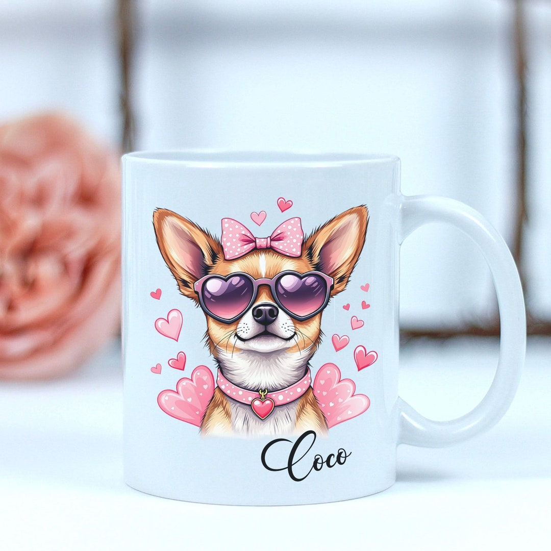 Personalized Pet Valentines Coffee Mug,custom Gift, Custom Name Valentine  Day Gift,dog Mom Gift,chihuahua Dog Lover Valentine Day Coffee Mug - Etsy
