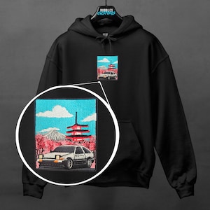 Bestickter AE86 Auto Replikat Hoodie - JDM