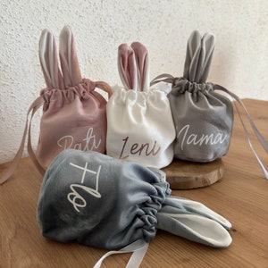 Personalized Easter bag I Easter I Bunny I Easter basket I Easter nest I Easter I velvet I Personalized I Children I Family I Easter gift