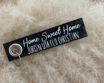 Personalisierter Schlüsselanhänger „Home Sweet Home“ | Geschenkidee| Mitbringsel| Umzug| Hochzeit
