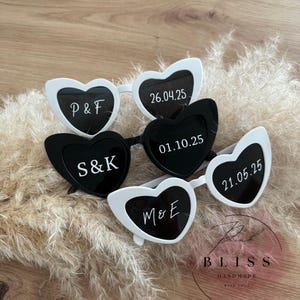 Personalisierte Sonnenbrille | Hochzeit | Sonnenbrille | Herzsonnenbrille | JGA | Trauzeuge | Party | Wedding | Trauung | Save the Date