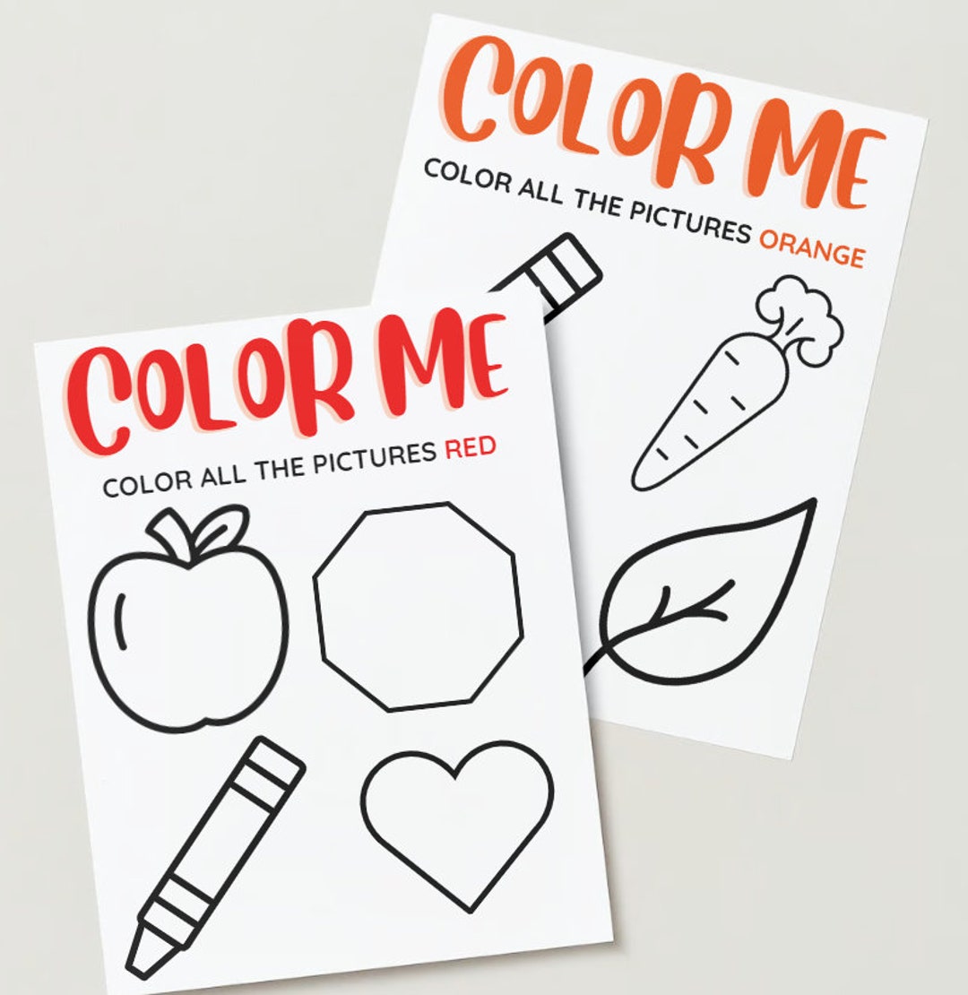 Color Me Coloring Pages - 10 Pages - Etsy