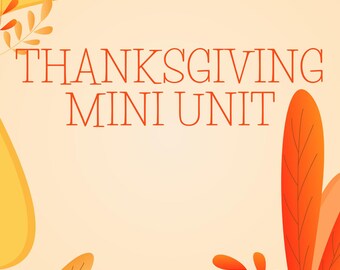 Preschool Thanksgiving Mini Einheit - Printable
