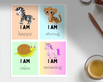Positive Affirmation Cards for Toddlers