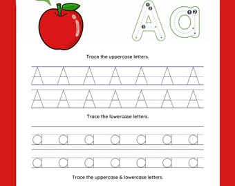 Tracing A-Z Arbeitsblätter 52 Seiten