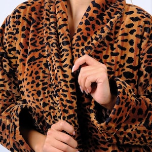 Leopard Print 100% Cotton Bathrobe - Available in S-M and L-XL
