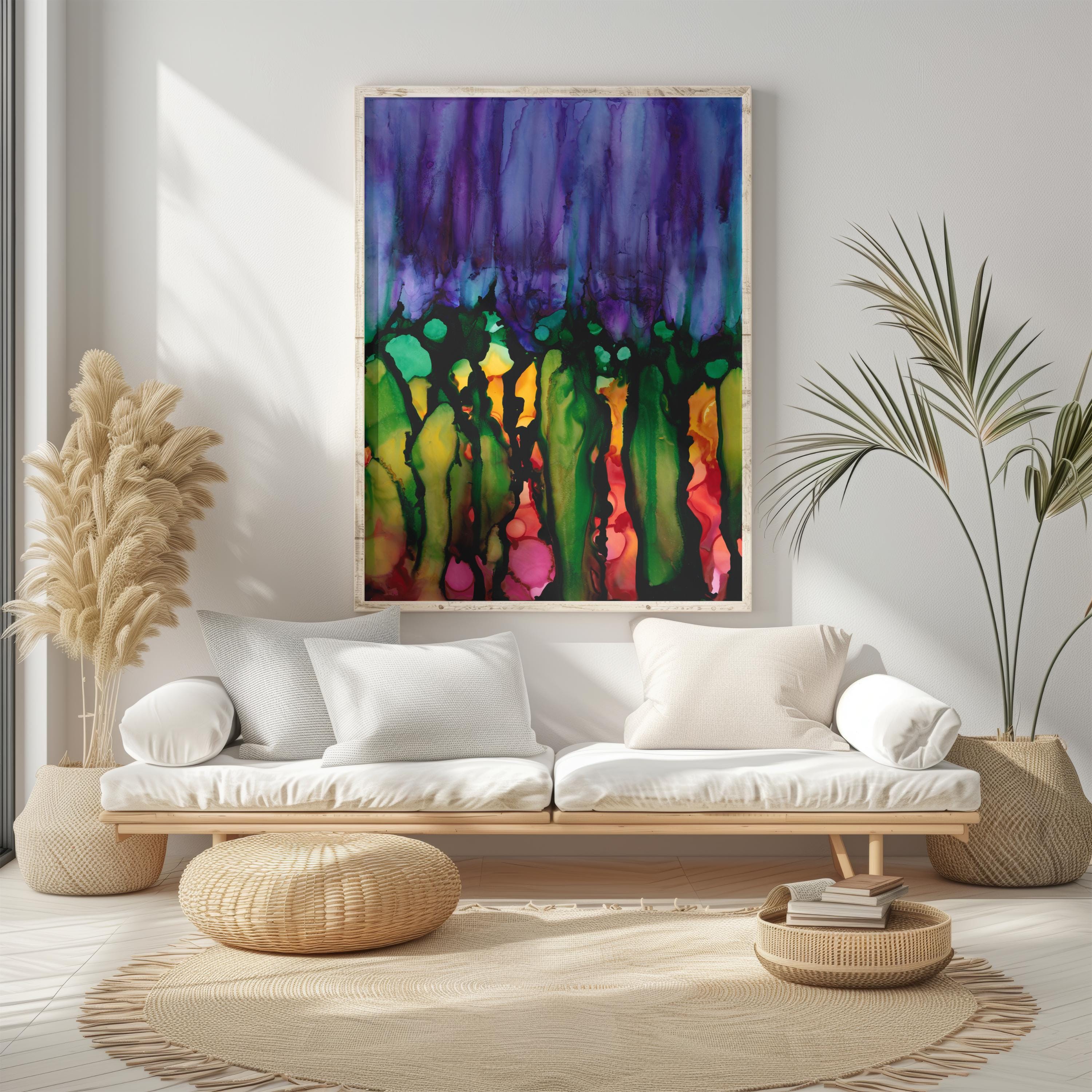Hidden Chakras - Colorful Abstract Wall Art, Digital Download, Modern ...