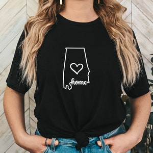 Home Sweet Home: Alabama Home T-Shirt - Wear Your State Pride with Love, Home Is Where The Heart Is