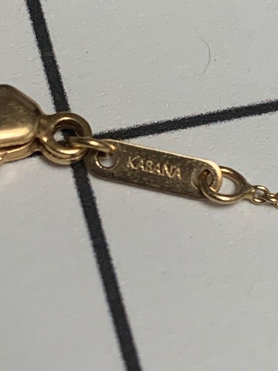 14k Rose Gold Kabana Necklace w Diamond Mother of… - image 4