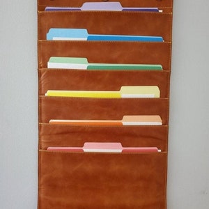 Leather wall organizer, Leather Pocket Organizer, mail organizer, file organizers, paper organizer, Room Organizer, wall office organizer