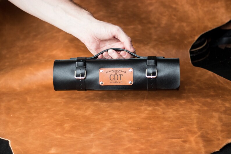 Leather Pocket Knife Roll, Pocket Knife Holder, Pocket Knife Pouch