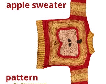 crochet apple sweater pattern!