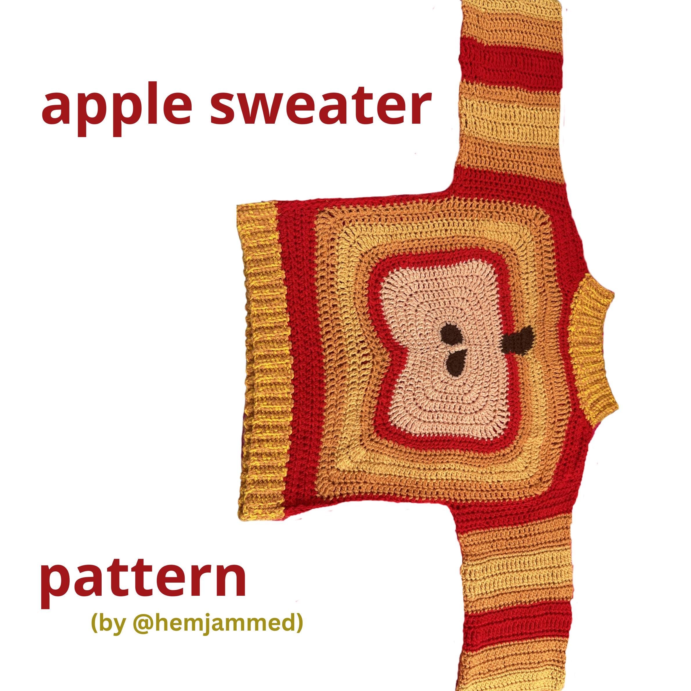 Crochet Apple Sweater Pattern! - Etsy