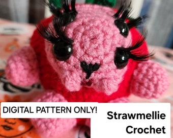 Strawmellie Crochet Pattern. Digital pattern ONLY/ pdf. Please read FULL description before buying!