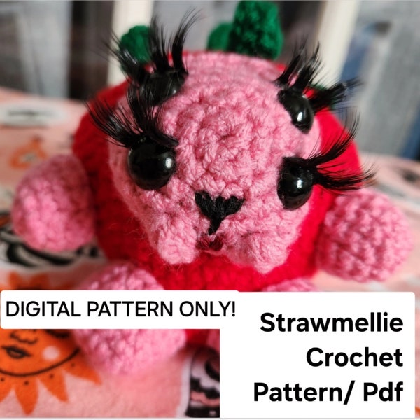 Strawmellie Crochet Pattern. Digital pattern ONLY/ pdf. Please read FULL description before buying!