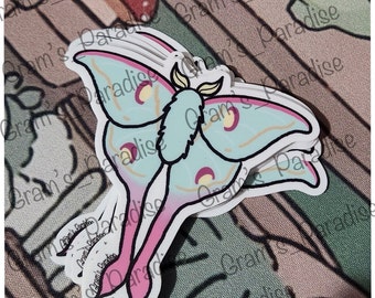 Lunar moth sticker