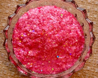 Fluorescent Pink Chunky Glitter | Holographic Iridescent Chucky Glitter Mix | Epoxy and Resin Art | Crafts | Nail Art | HI03