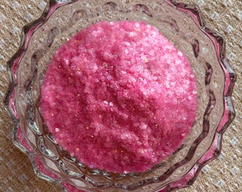 Rose Pink Chunky Glitter | Holographic Pastel Chucky Glitter Mix | Epoxy and Resin Art | Crafts | Nail Art | D01