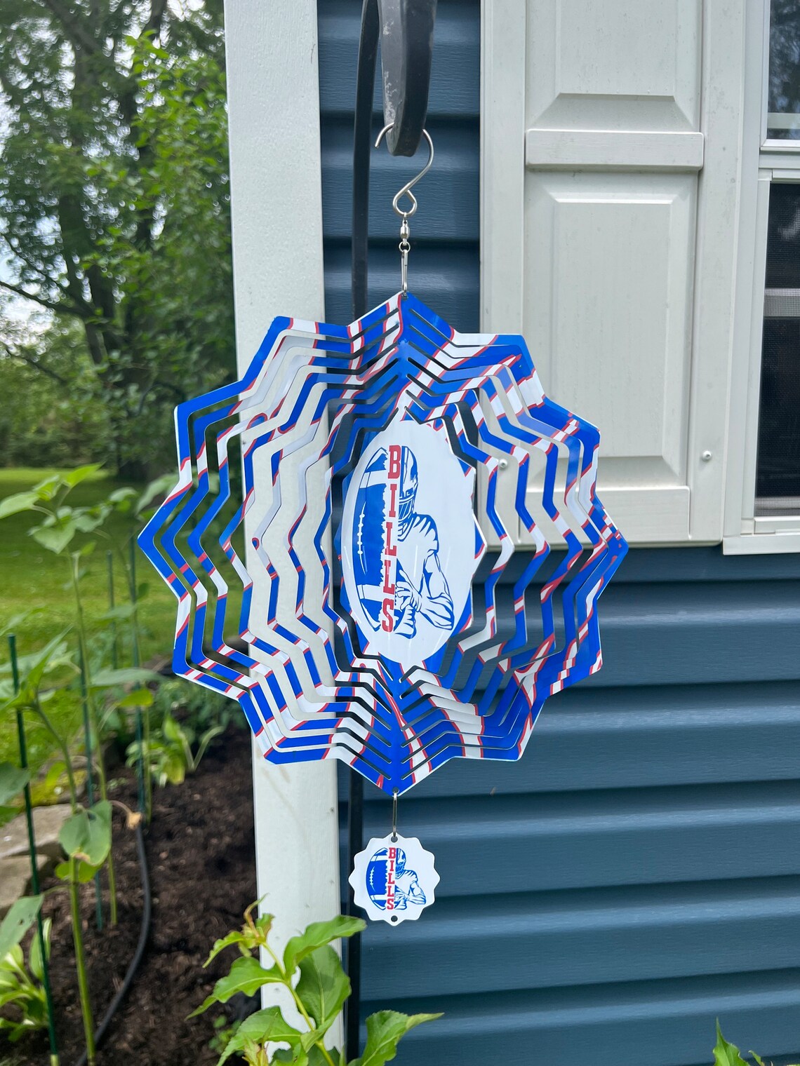 Buffalo Bills Wind Spinner Bills Football Player Etsy
