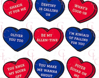 Corazones de conversación de los Buffalo Bills PNG y SVG