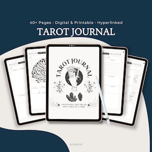 Tarot Journal PDF with Spreads and Prompts • Digital Grimoire + eBook, Goodnotes Compatible • Witchy Spiritual Tool for Tarot Oracle Lovers