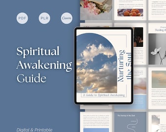 Spiritual Awakening eBook for Spiritual Coaches, Inner Peace Soul Healing & Mindfulness Rituals Guide, Editable Canva Template