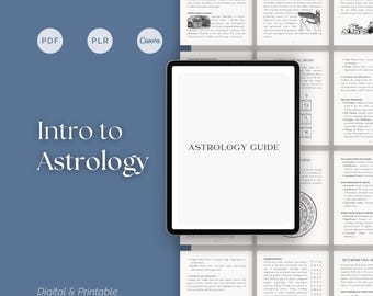 Astrology eBook for Coaches, Birth Chart Basics and Self-Discovery Guide, Editable Canva Template for Beginners and Astrology Practitioners