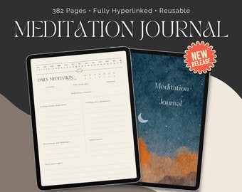 Meditation Journal • Digital Tracker for Mindful Living • Daily Journaling • Digital & Printable • Meditation Resources • Scalesist