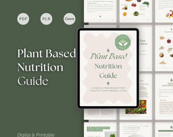 Plant-Based Nutrition eBook for Coaches, Vegan Diet Meal Planning Eating Guide, Editable Canva Template for Wellness Practitioners