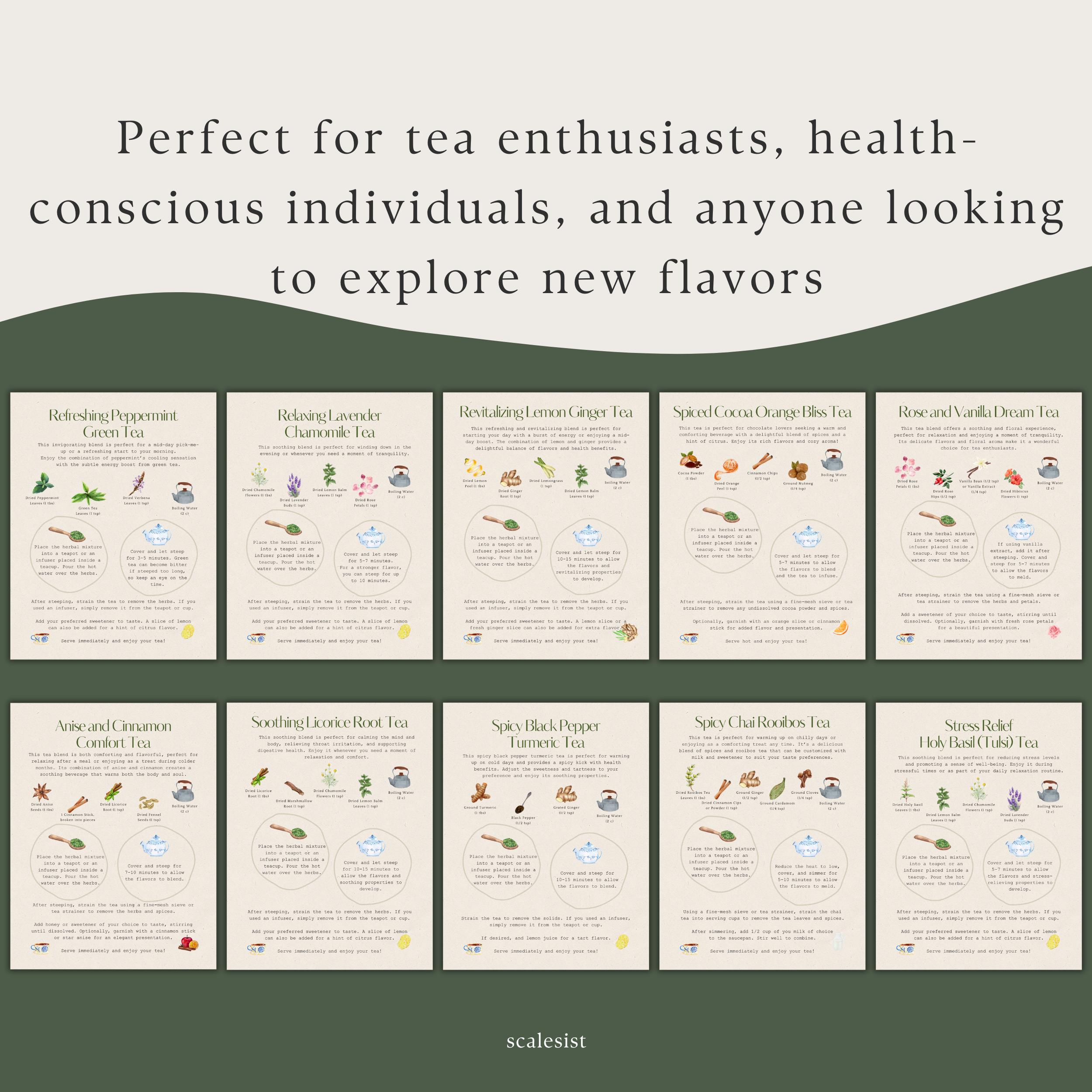 Herbal Tea Recipes, 20 Health-boosting Blends Mindful Holistic