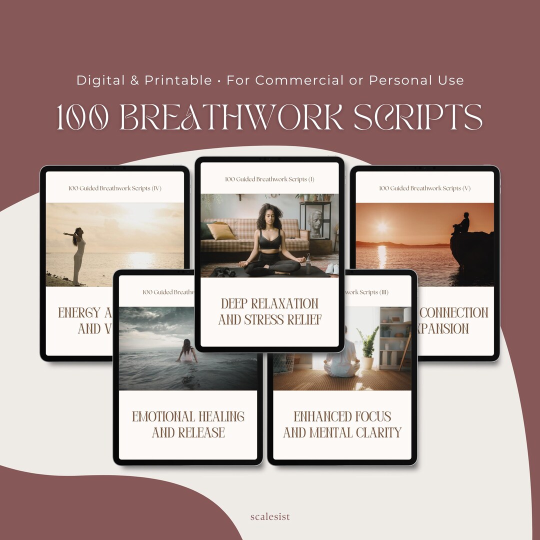 100 Breathwork Scripts • Guided Breathing Awareness Practice ...