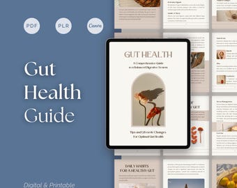 Gut Health eBook for Coaches, Digestive Balance and Microbiome Guide with Canva Template for Nutritionists and Wellness Professionals