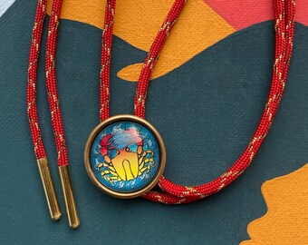 Customizable Astrology Bolo Tie / Cancer Zodiac Handmade Bolo / Minimalistic Tie  / Cowboy Western Bolo / Wedding Bolo / Gifts for Him