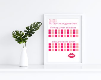 30 Day Oral Hygiene Chart / Digital Download